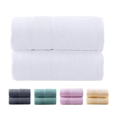 Jml Bamboo Bath Towels 2 Piece Luxury Bath Towel Set for Bathroom(27"x55") Hypoallergenic, Soft and Absorbent, Odor Resistant, Skin Friendly(White)