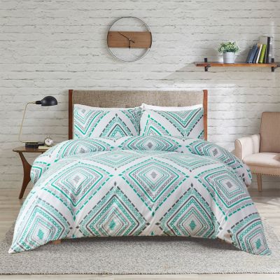 JML Duvet Cover Set 3 Piece-Printed Microfiber Comforter Cover with Zipper Closure w-50