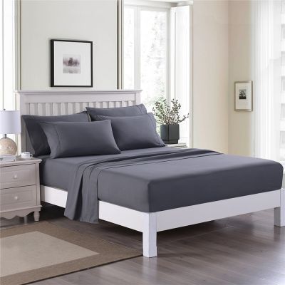 JML Bed Sheet, Sheet Set Deep Pocket Up to 14" - Hotel Luxury Collection 3000 Series Microfiber, Soft Breathable Wrinkle & Fade Resistant Bedding Set, Dark Grey