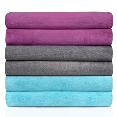 JML Microfiber Towels, Bath Towel Sets (6 Pack, 27" x 55") - Extra Absorbent, Fast Drying, Multipurpose for Bath, Sports, Yoga,Swimming, Fitness