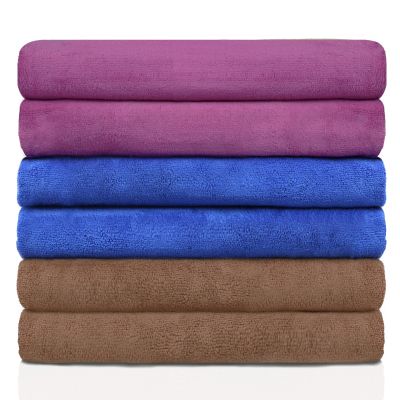 JML Microfiber Towels, Bath Towel (6 Pack, 27" x 55") - Extra Absorbent, Fast Drying, Multipurpose for Bath, Swimming, Fitness, Sports, Yoga