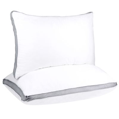 JML Gusseted Quilted Pillows - 2 Pack Luxury Soft Bed Pillows for Side Sleeper and Back Sleeper.Suitable for Homes and Hotels