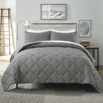 3 Pieces Quilted Comforter Set With Pillow Cases