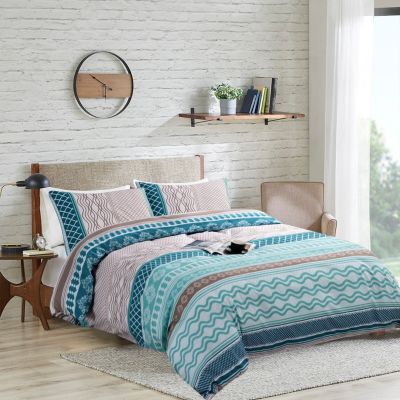 JML Duvet Cover Set 3 Piece-Printed Microfiber Comforter Cover with Zipper Closure w-21