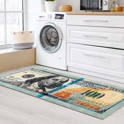 JML Laundry Room Rug Runner 21.5"x59" Non Slip Waterproof Laundry Mats for Laundry Room Decor Washable Runner Rugs for Kitchen Floor Laundry Room Bathroom Hallway Entryway Area Rug
