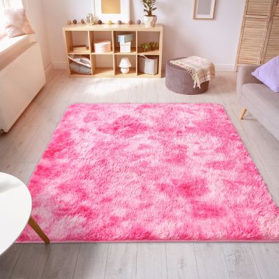 Soft Fuzzy Area Rugs for Bedroom Living Room-Pink