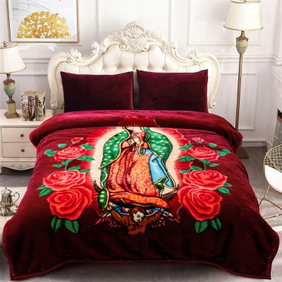 Heavy Korean Mink Fleece Blanket – 2 Ply Reversible 520GSM Silky Soft Plush Warm Blanket for Autumn Winter,Maria