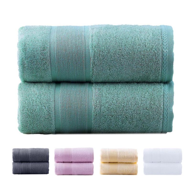 Jml Bamboo Bath Towels 2 Piece Luxury Bath Towel Set for Bathroom(27x55)  Hypoallergenic, Soft and Absorbent, Odor Resistant, Skin Friendly(Teal)